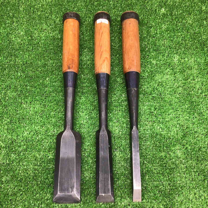 【中古・現状品】 国寿 銘 鑿 のみ ＊3本組 【鴻巣店】