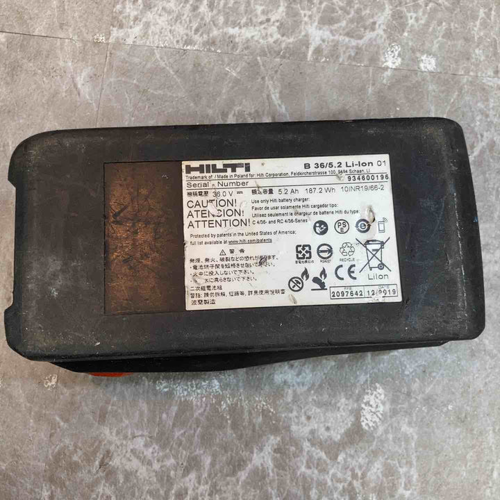 【現状品】HILTI/ヒルティ　バッテリー B36/5.2 Li-lon【八潮店】