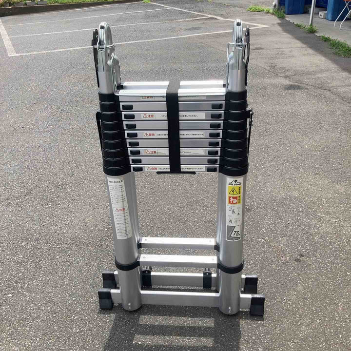 【中古品】◇HILL STONE ヒルストーン 伸縮はしご兼脚立 約8M 10段【八潮店】