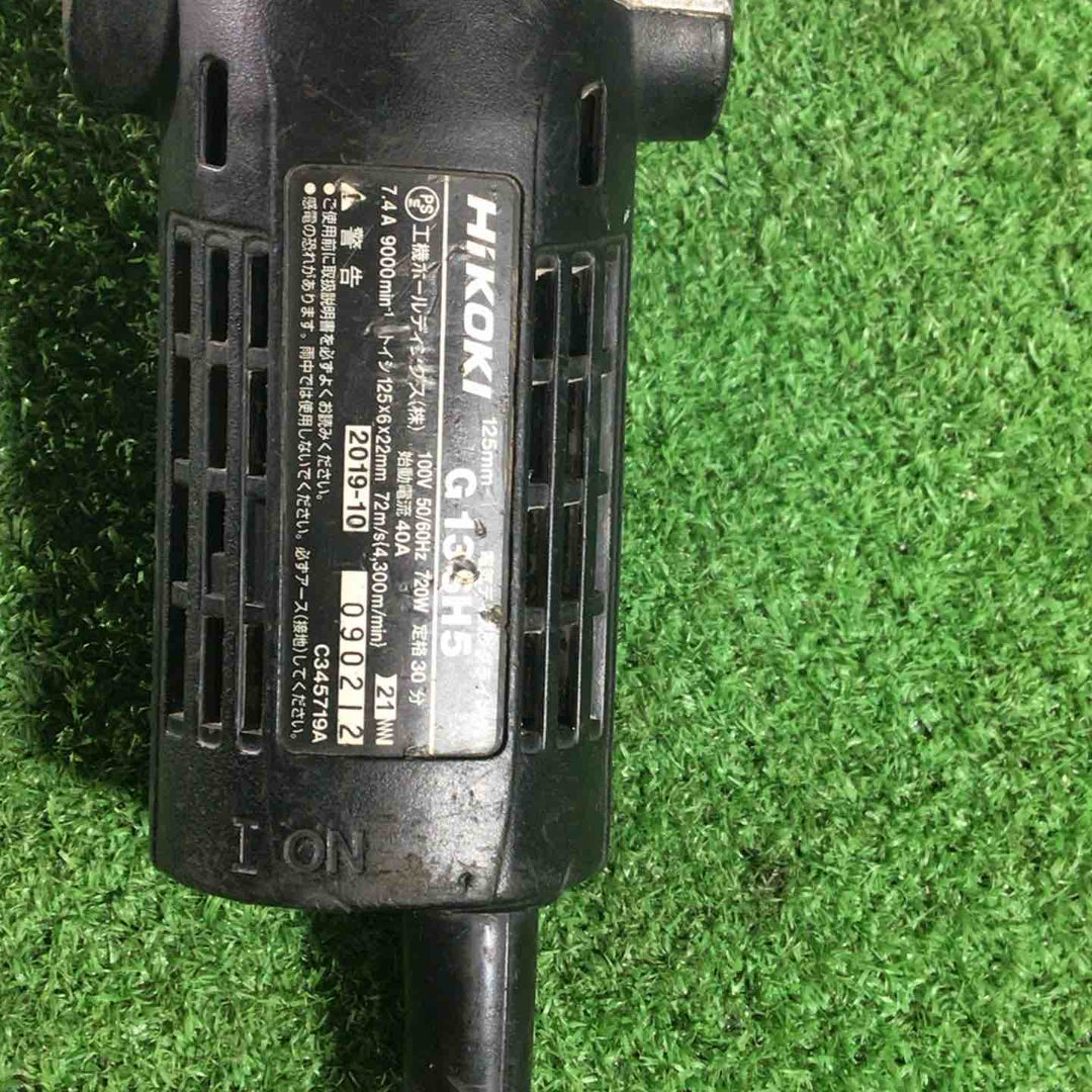 ☆ハイコーキ(HIKOKI ※旧:日立工機) 125mm電気ディスクグラインダー  G13SH5 100V 【川口店】
