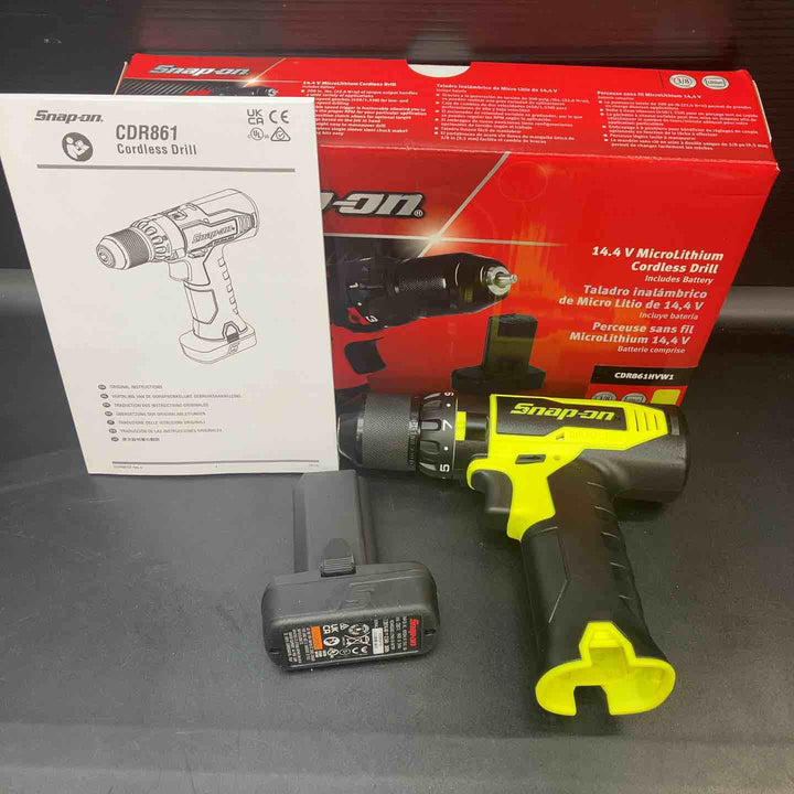 【未使用品】スナップオン(Snap-on) 14.4V コードレスドリル CDR861HVW1 本体+バッテリー1個セット【川越店】