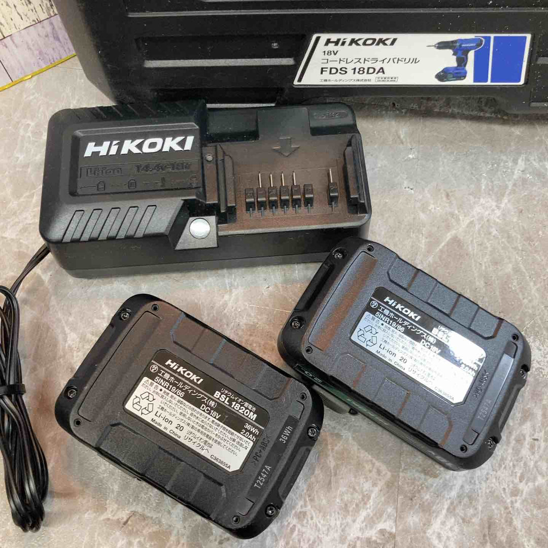 ◇HiKOKI(ハイコーキ) 18V コードレス ドライバドリル チャック  充電器 FDS18DA【八潮店】
