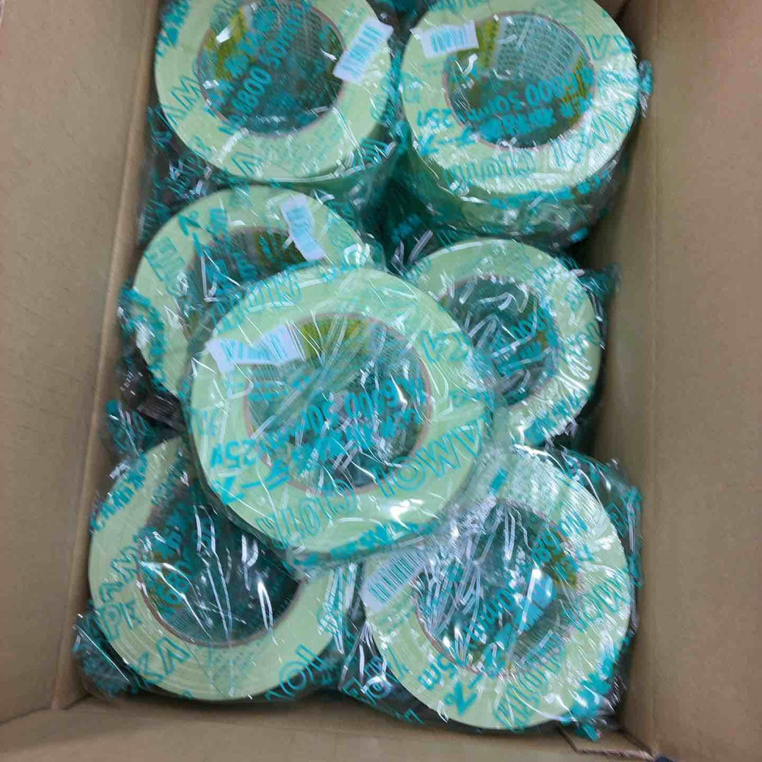 【2箱セット(計60巻)】KAMOI 養生用布粘着テープ No.6800 ミドリ 50mm×25m 30巻入【藤沢店】