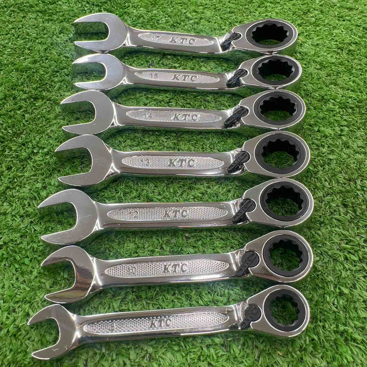 【中古・美品】 KTC ギアレンチ 13度ショートコンビギアレンチ 切り替え付き 7本セット 【桶川店】