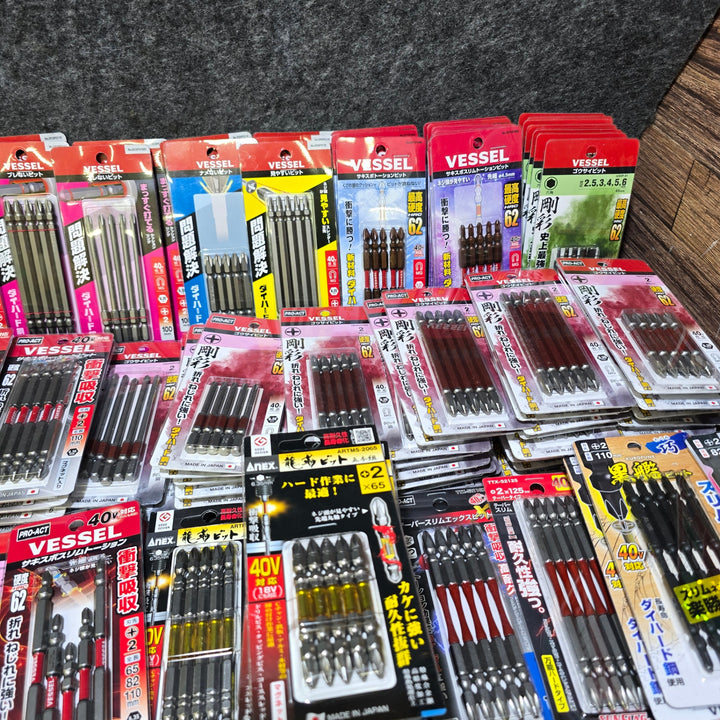 【未使用・大特価まとめ売り！】ビット5本入り 200パックまとめ売り 六角軸6.35mm インパクトドライバー用 メーカー・サイズ混合 約1000本【桶川店】