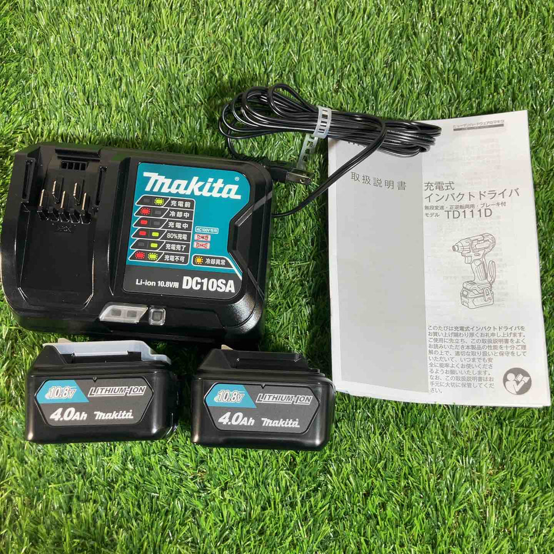 ★マキタ(makita) 10.8V コードレスインパクトドライバー TD111DSMX 純正バッテリー2個付【戸田店】