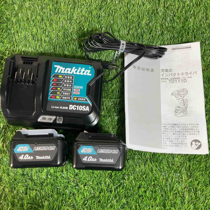 ★マキタ(makita) 10.8V コードレスインパクトドライバー TD111DSMX 純正バッテリー2個付【戸田店】