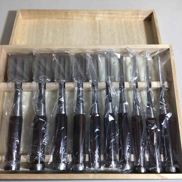 【未使用品】越秀 鑿 墨流し 10本組 鑿 鉋 大工道具【戸田店】