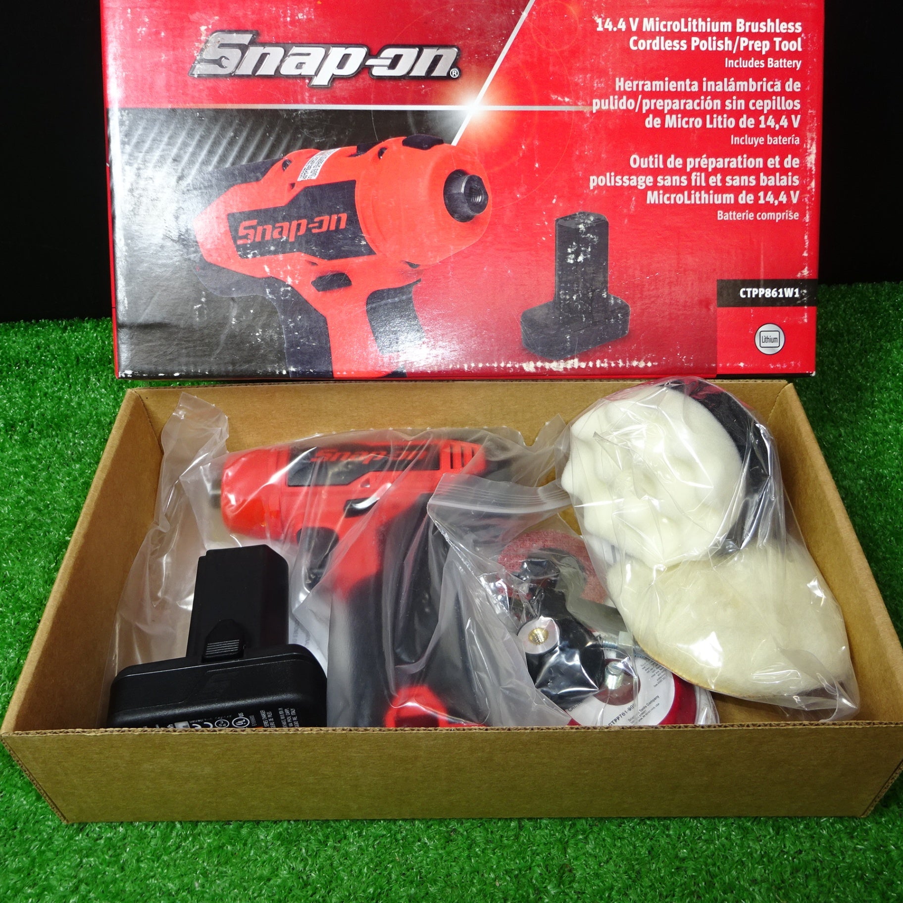 スナップオン/Snap-on コードレスポリッシャー 本体+バッテリー1個 CTPP861W1 レッド【岩槻店】