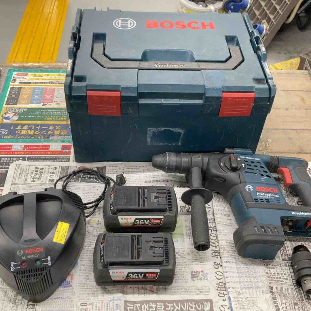 【中古品】★ボッシュ(BOSCH) コードレスハンマドリル GBH36VF-PLUS　36V4Ahバッテリー2個　充電器付属【戸田店】