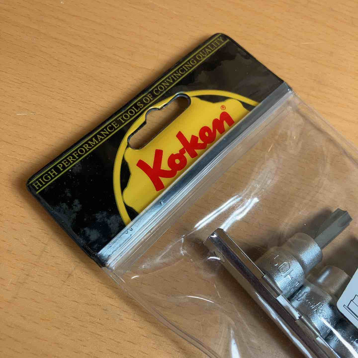 コーケン 3/8(9.5mm)SQ. イジリ止めトルクスビットソケットレールセット 全長50mm 9ヶ組 RS3025/9-HOLE【越谷店】