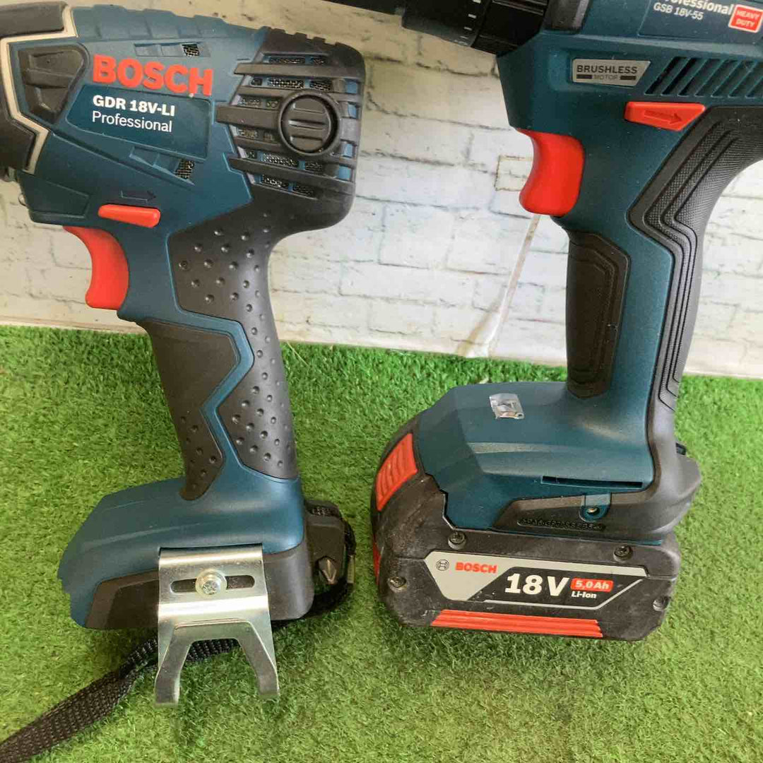 BOSCH 18v インパクトドライバ GDR18V-Li ドリルドドライバ GSB18V-55 【町田店】