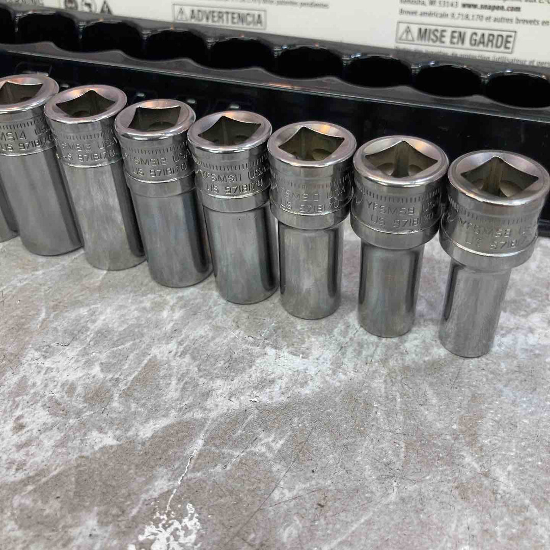 【中古品】snap-on/スナップオン　セミディープソケット　12ピースセット　3/8　212YFSMSY【八潮店】