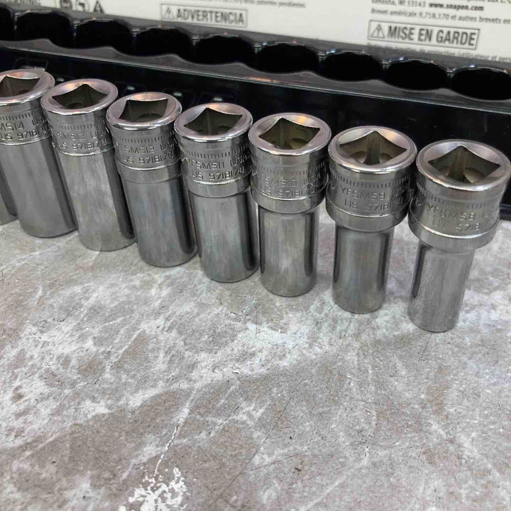 【中古品】snap-on/スナップオン　セミディープソケット　12ピースセット　3/8　212YFSMSY【八潮店】