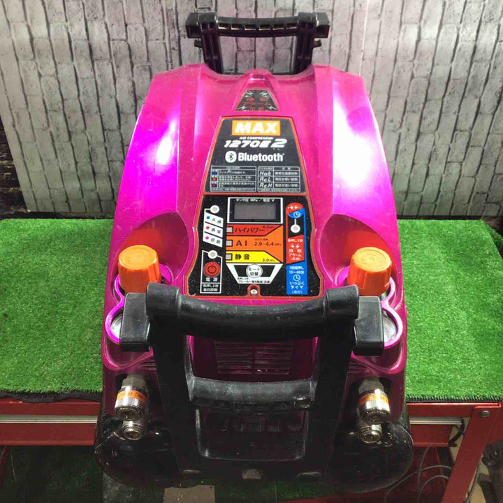◇マックス(MAX) 高圧専用エアコンプレッサー AK-HH1270E2 ブライトマゼンタ【川口店】