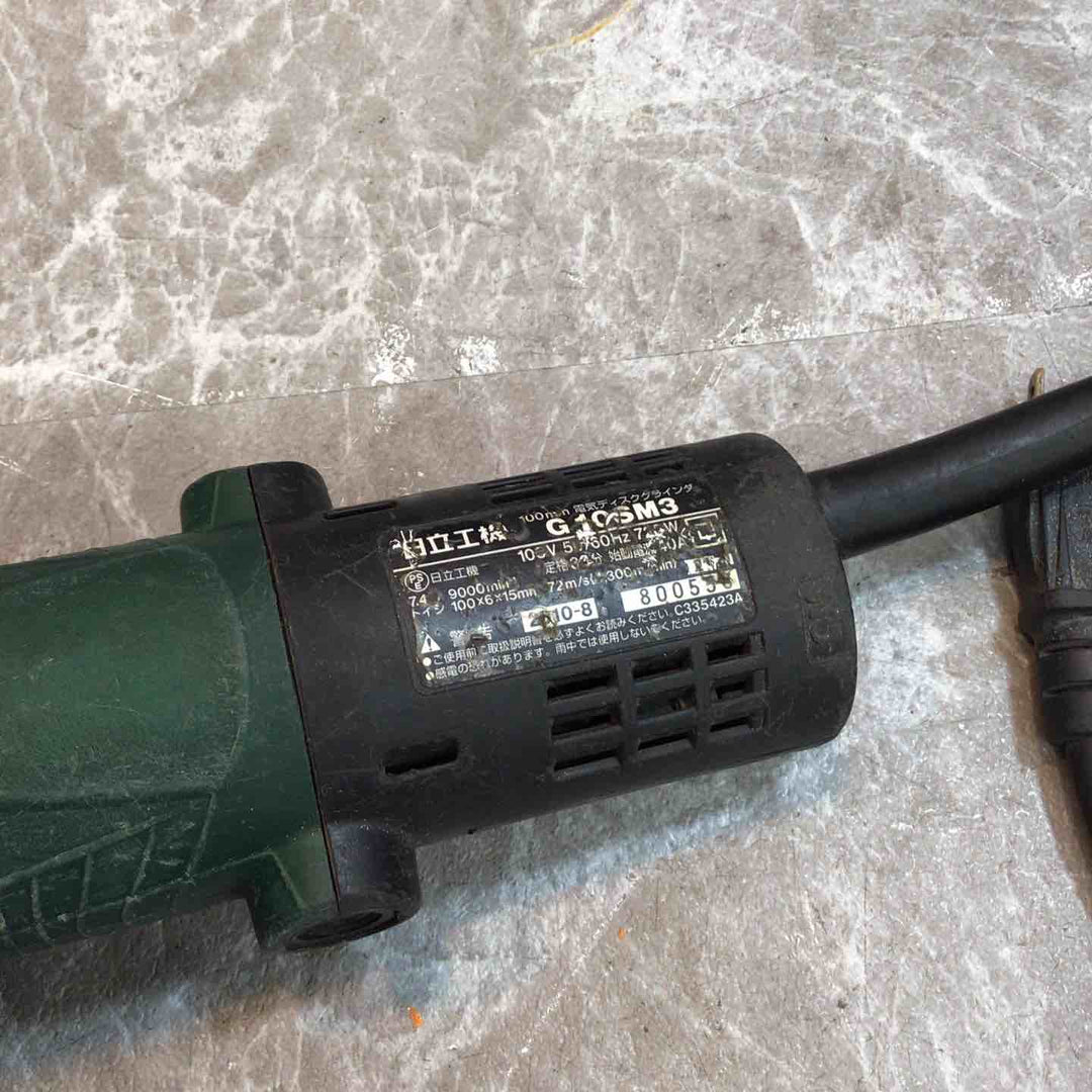 【中古品】◇ハイコーキ(HIKOKI ※旧:日立工機) 100mmディスクグラインダー G10SM3【八潮店】