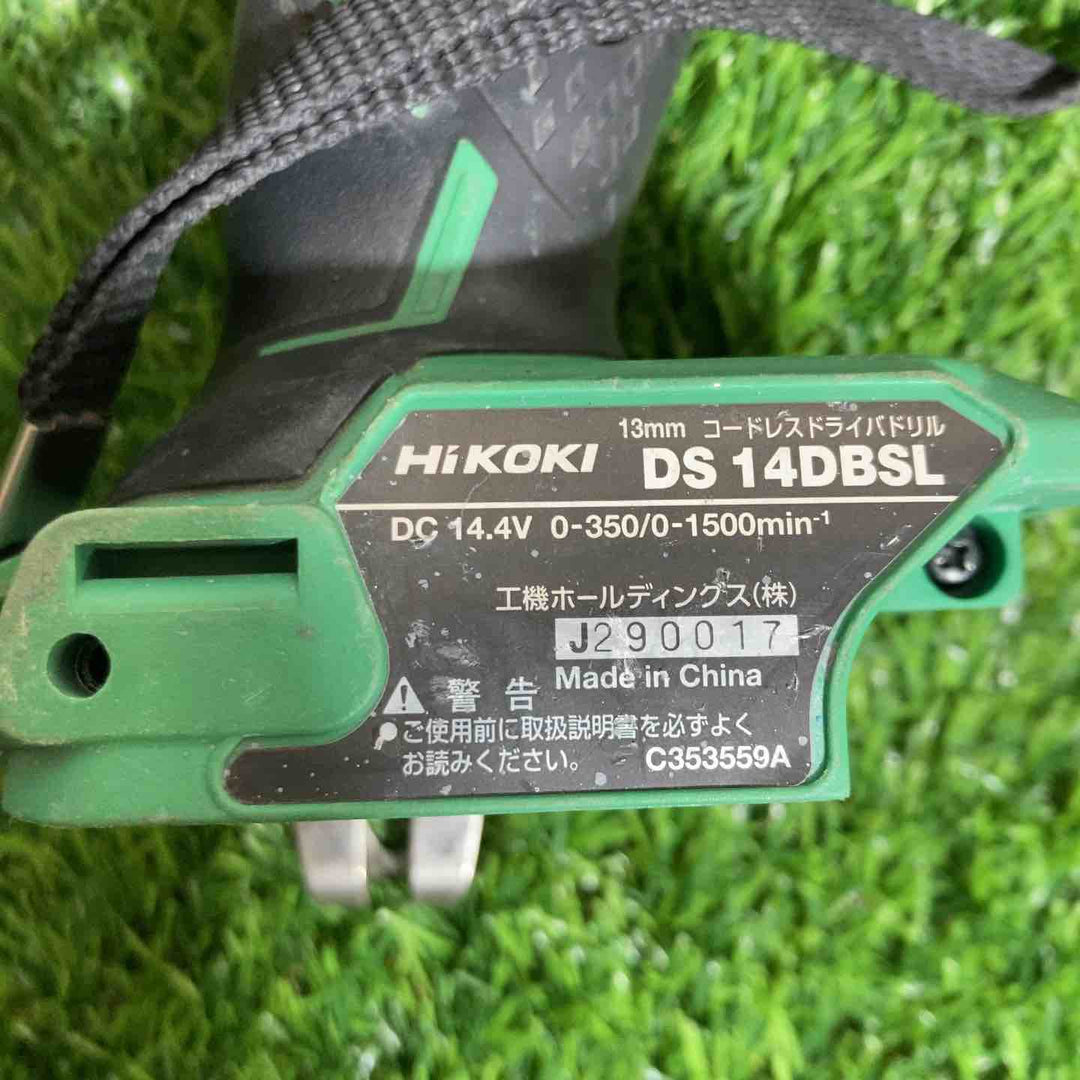 ★ハイコーキ(HIKOKI ※旧:日立工機) コードレスドリルドライバー DS14DBSL(2LYPK)　バッテリー2個、充電器付属　ケース無し【戸田店】