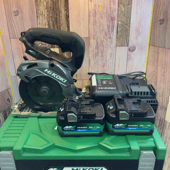 ◇ハイコーキ(HIKOKI ※旧:日立工機) コードレス丸のこ C3605DA(SK)(2XPCSBZ) 黒鯱+1【八潮店】