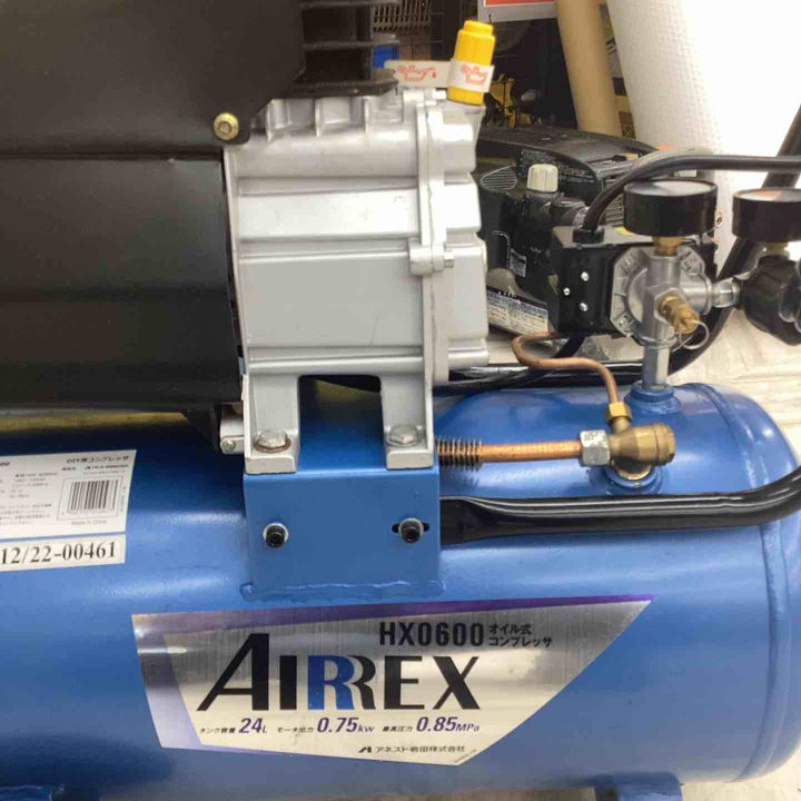 AIRREX アネスト岩田 HX0600 エアコンプレッサー 塗装 タイヤ交換 エアブロー エアネーラ インパクトレンチ 【越谷店】