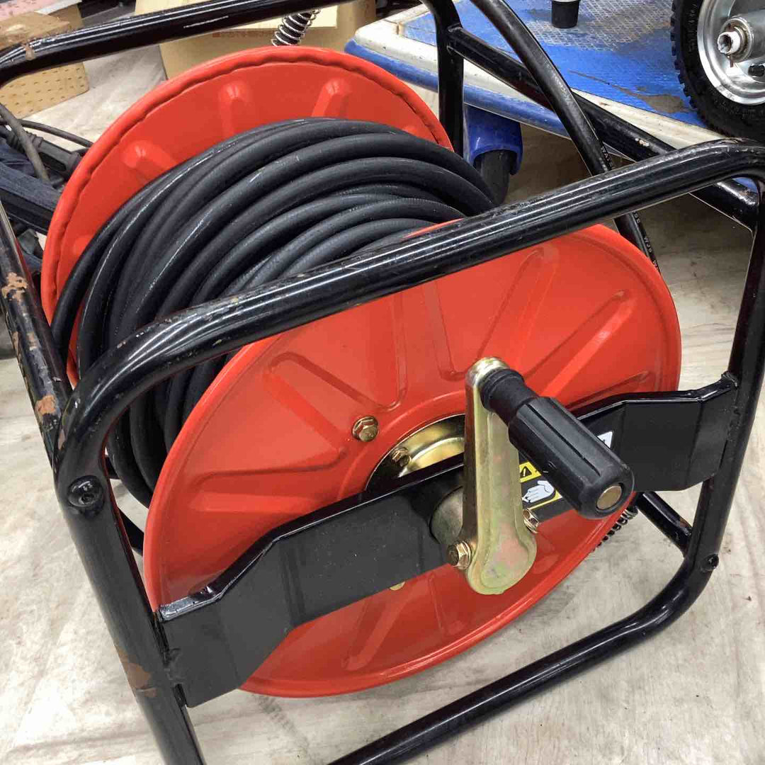 【店頭受取り限定】トハン　TOHAN 高圧洗浄機　TJ-1513RO　30ｍ高圧ホースリール　ホース各種　ガン2丁14MPaしか上がらず【越谷店】