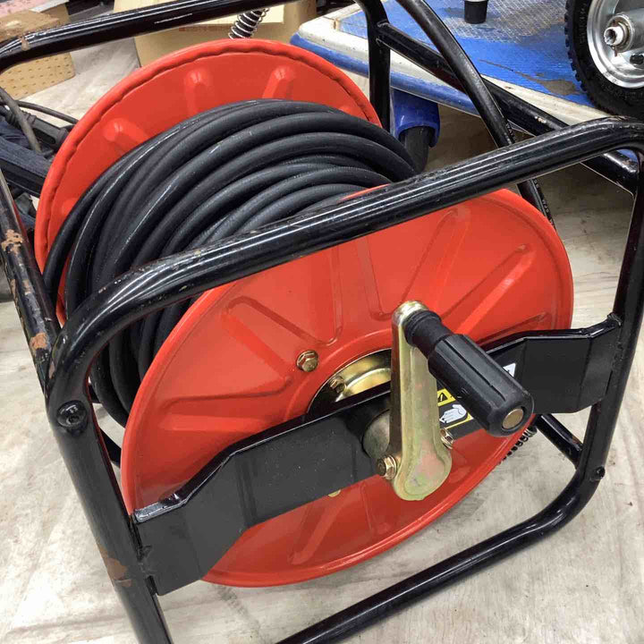 【店頭受取り限定】トハン　TOHAN 高圧洗浄機　TJ-1513RO　30ｍ高圧ホースリール　ホース各種　ガン2丁14MPaしか上がらず【越谷店】