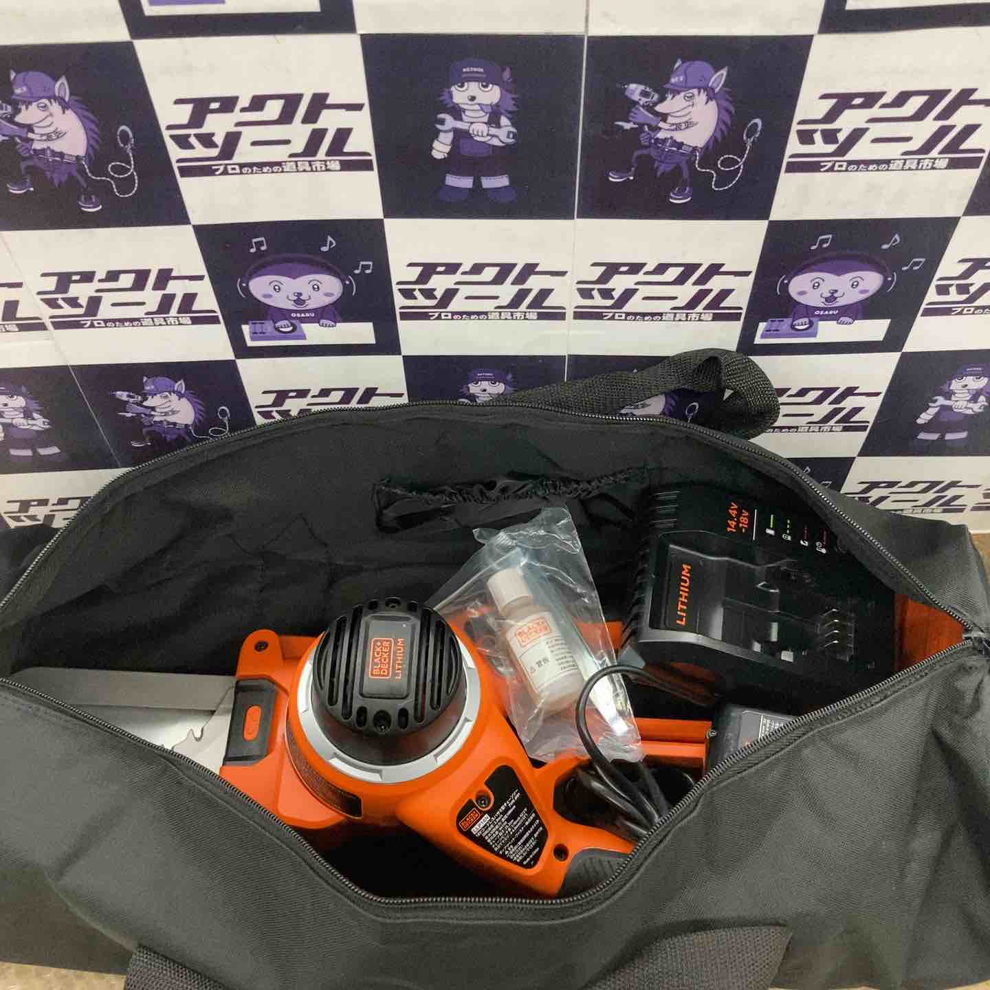 ◇BLACK+DECKER コードレスハサミ型チェーンソー LLP18N【所沢店