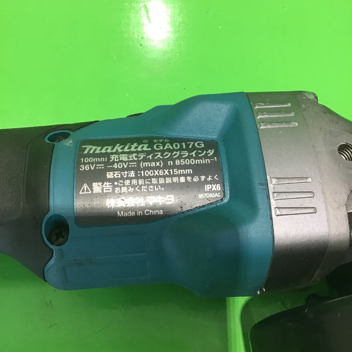 ★マキタ(makita) 100mmコードレスディスクグラインダ GA017GZ【町田店】