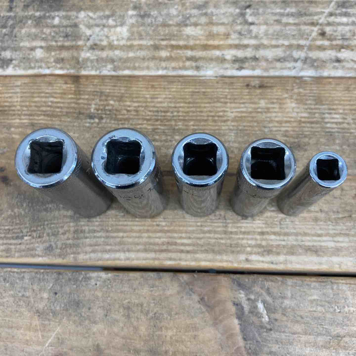 【中古品】 マックツール(MAC TOOLS) ソケットまとめ MD2 8MM XD610MM 1/4 3/8 ディープソケット 計5本 【東大和店】