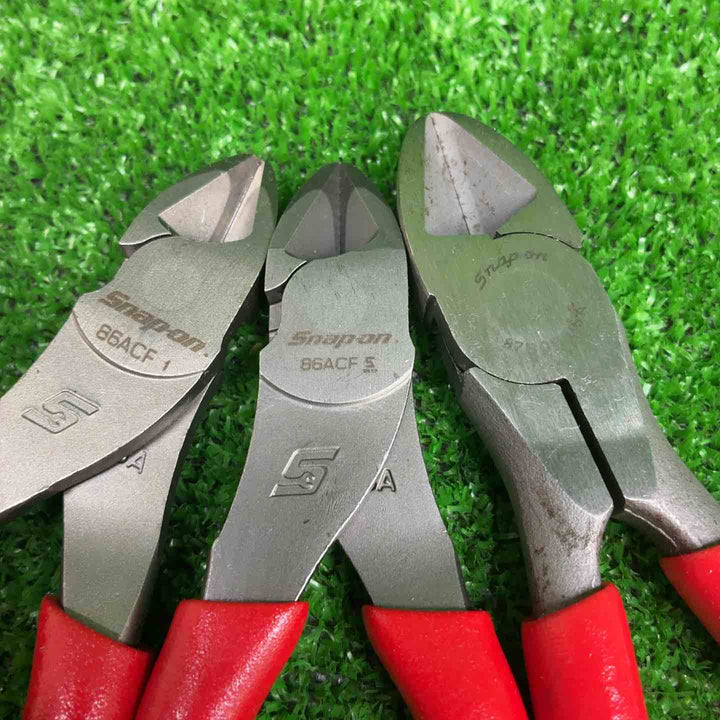 Snap-on ニードルノーズプライヤー 95ACF、ダイヤゴナルカッター 86ACF×2、ダイアゴナルカッター 387BCP、プライヤー  EP891A 5点セット【藤沢店】