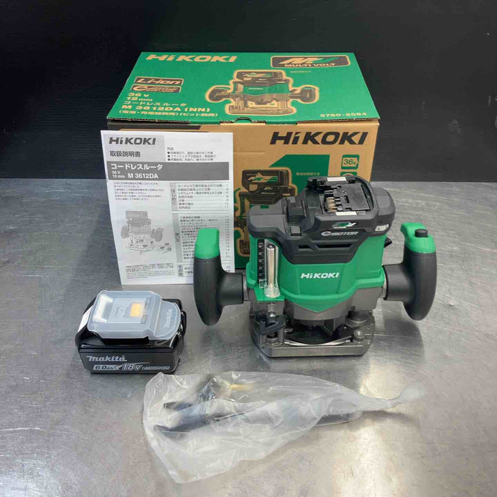 【未使用】 マキタ(makita)/ハイコーキ(HiKOKI) まとめ 36V ハイコーキ コードレスルーター M3612DA(NN) マキタ 18V6.0Ahバッテリー BL1860B 2点セット 【東大和店】