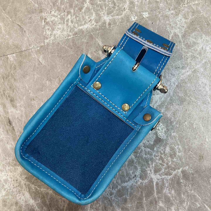 【美品】◇ニックス チェーン式最高級硬式グローブ革小物腰袋(ブルー) KGBL-201VADX【八潮店】