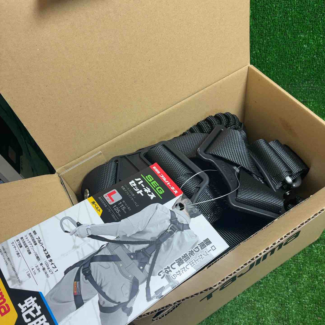 【美品】【藤沢店】タジマ(Tajima) ハーネスGS＋蛇腹ダブルランヤードL2セット 黒 Lサイズ A1GSLJR-WL2BK