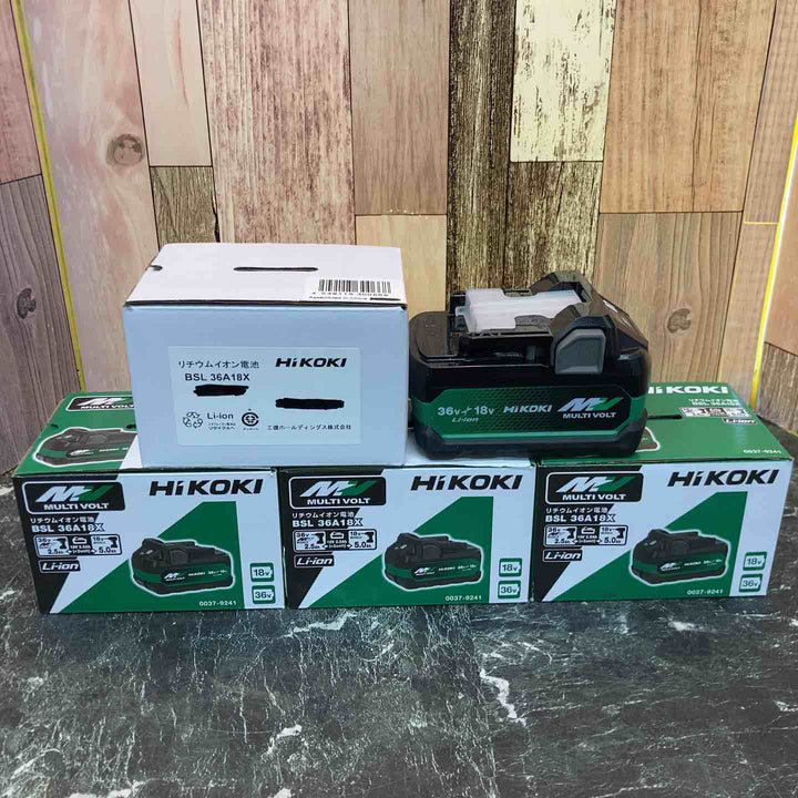 ハイコーキ(HIKOKI ※旧:日立工機) リチウムイオンバッテリー 36V/2.5Ah BSL36A18X 4個セット【八潮店】
