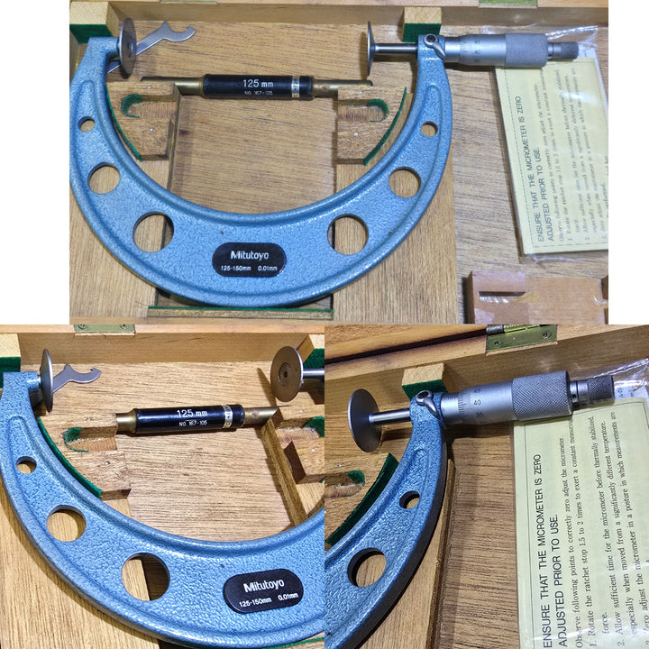 【現状品・精度不明※要備考確認※】Mitutoyo ミツトヨ 歯厚マイクロメーター GMA-75、GMA-150、OM-200、OM-225、OM-275 5点まとめセット【桶川店】