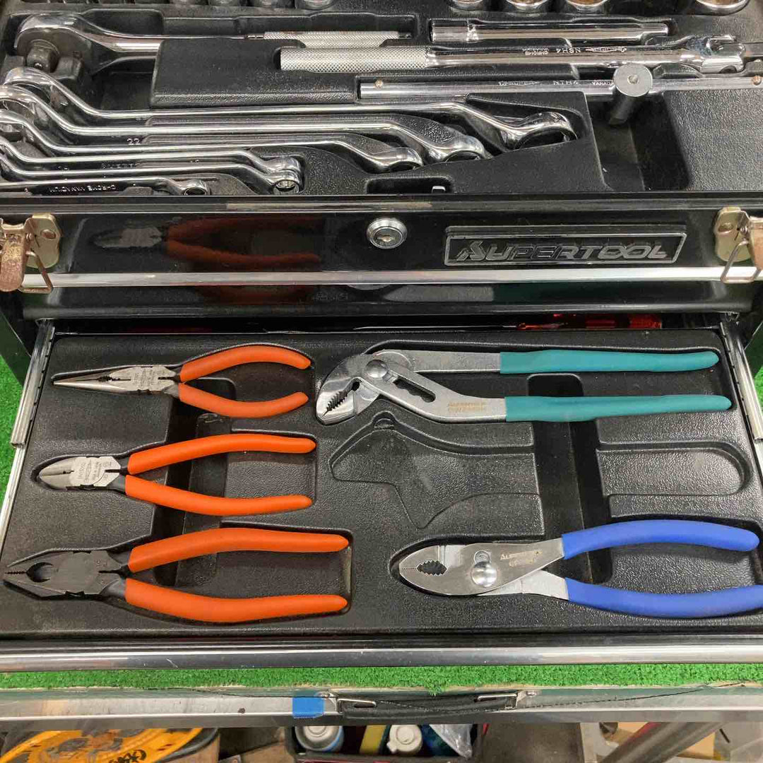 ◇スーパーツール (supertool) プロ用デラックス工具セット(チェストタイプ) S7000DX(欠品工具あり)【川崎店】