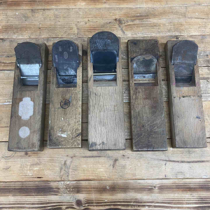 【中古品】 秀童・秀正・長光・千代・富鶴 鉋5点セット  鉋 かんな カンナ 和工具 大工道具 鑿 のみ 鋸 のこ 【東大和店】