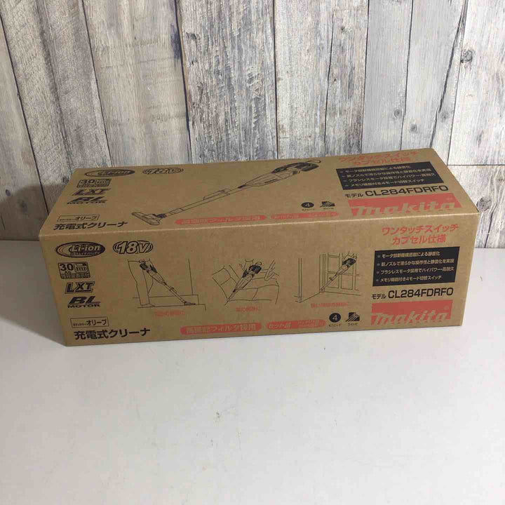 ★マキタ(makita) コードレスクリーナー CL284FDRFO バッテリー＆充電器付き オリーブ【戸田店】