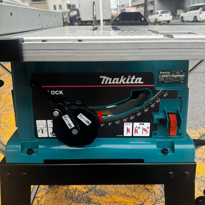 【中古・発送可！】 マキタ makita マルノコ盤 2703 台座(193920-6)、サブテーブル(192797-6、192798-4) フルセット！ 【桶川店】