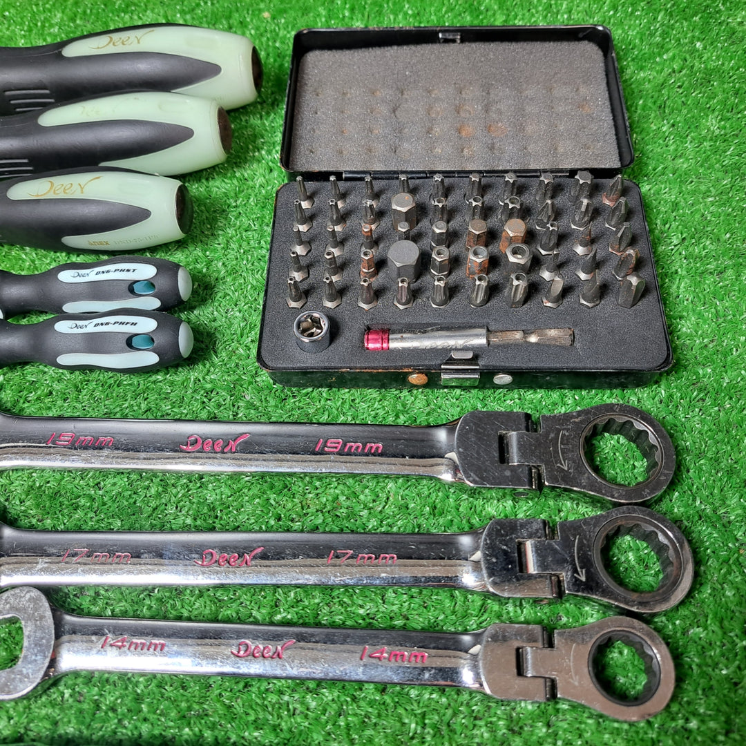 ディーン Deen ミリ 付替式ビットセット×２箱 その他レンチ・ドライバー類11本セット【岩槻店】