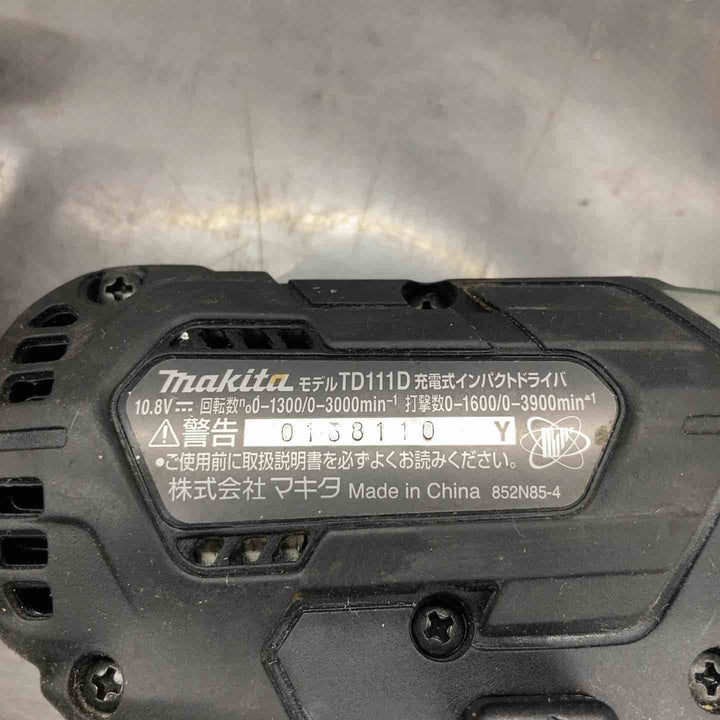 【中古品】マキタ(makita) コードレスインパクトドライバー TD111DSHXB【所沢店】