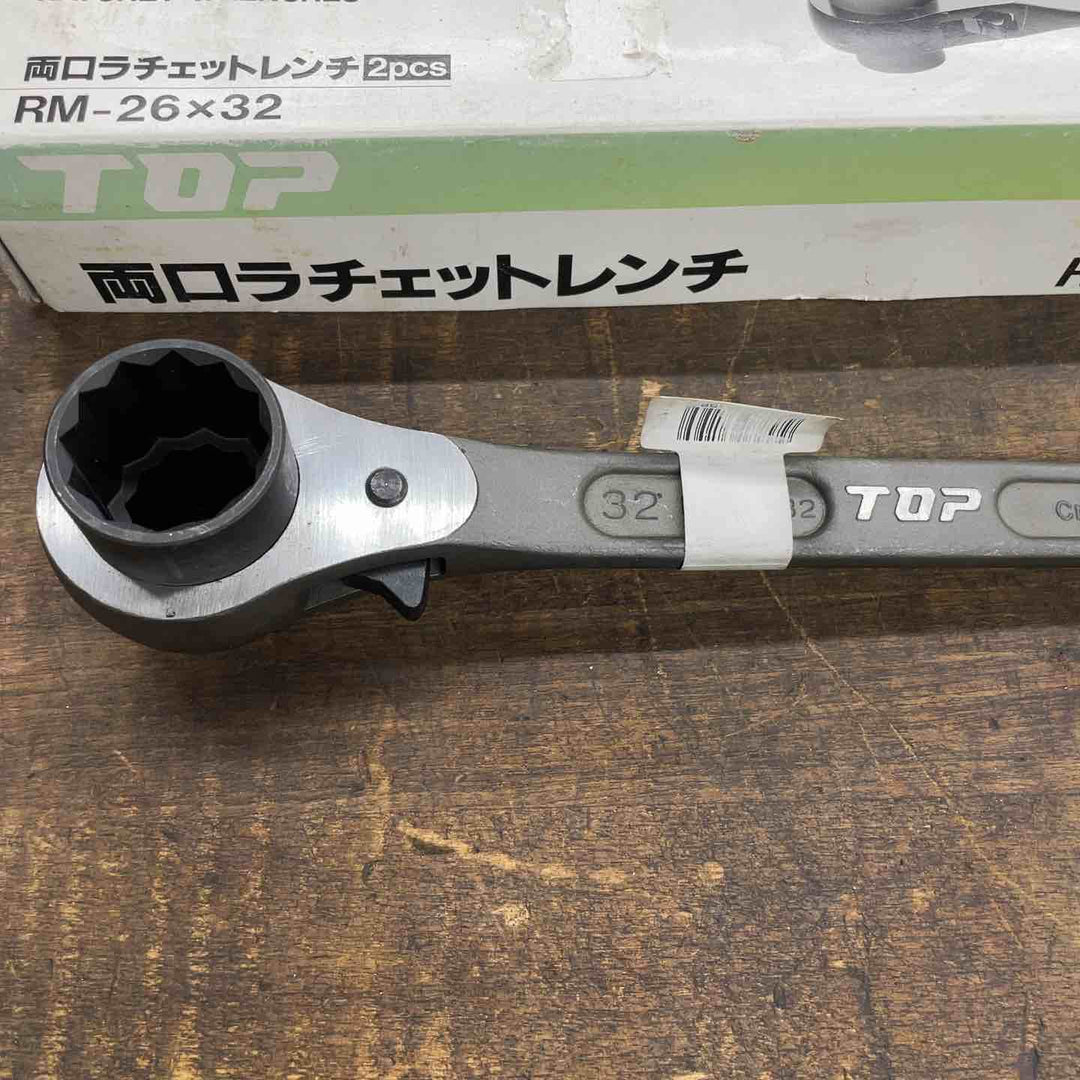 トップ(TOP) 両口ラチェットレンチ シノ付 RM-26×32【八潮店】
