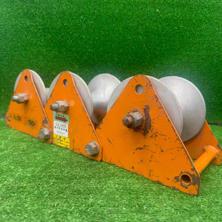 【中古】 IKURA TOOLS 育良精機 3連コロ ISS-3400 ケーブルコロ  ローラー幅 120mm 【桶川店】