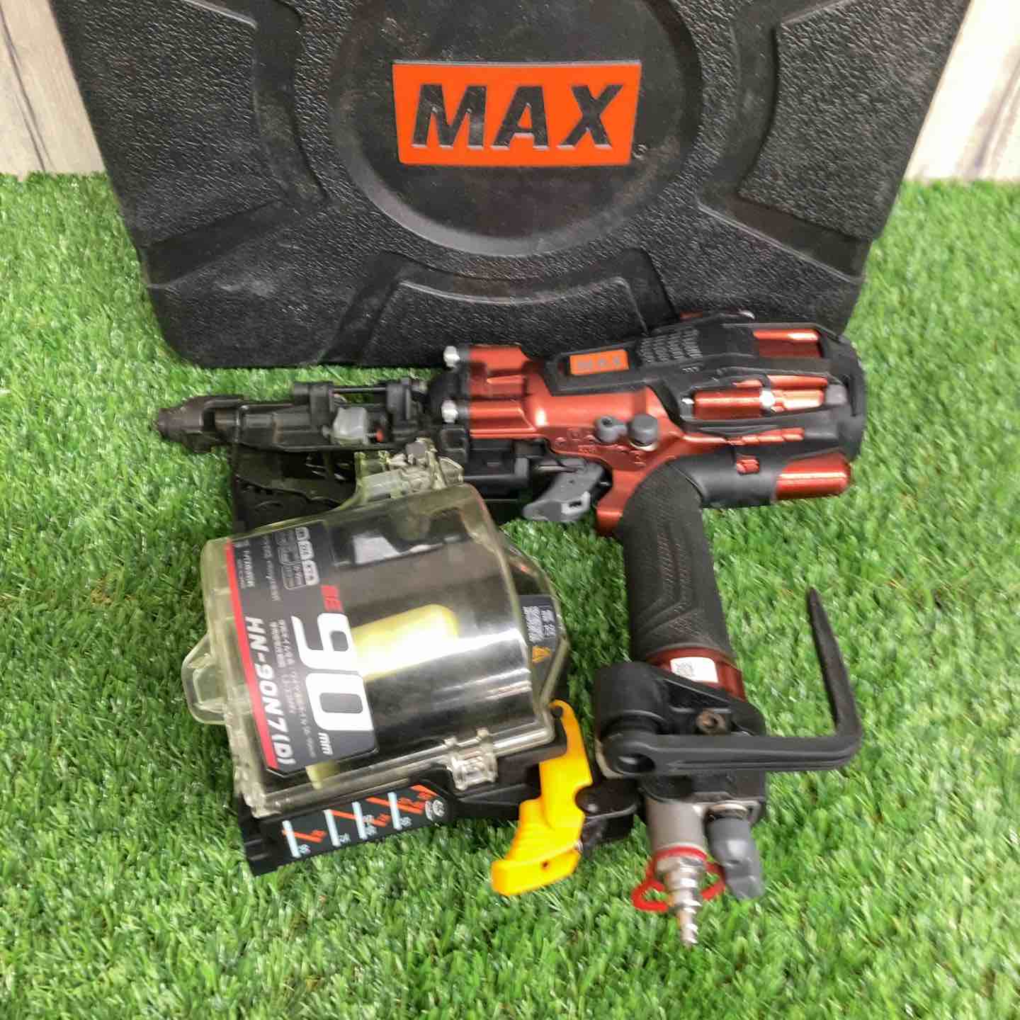 ★マックス(MAX) 高圧用釘打ち機 HN-90N7(D)-R　最新モデル【戸田店】 ☆マックス(MAX) 高圧用釘打ち機 HN-90N7(D)-R 最新モデル【戸田店