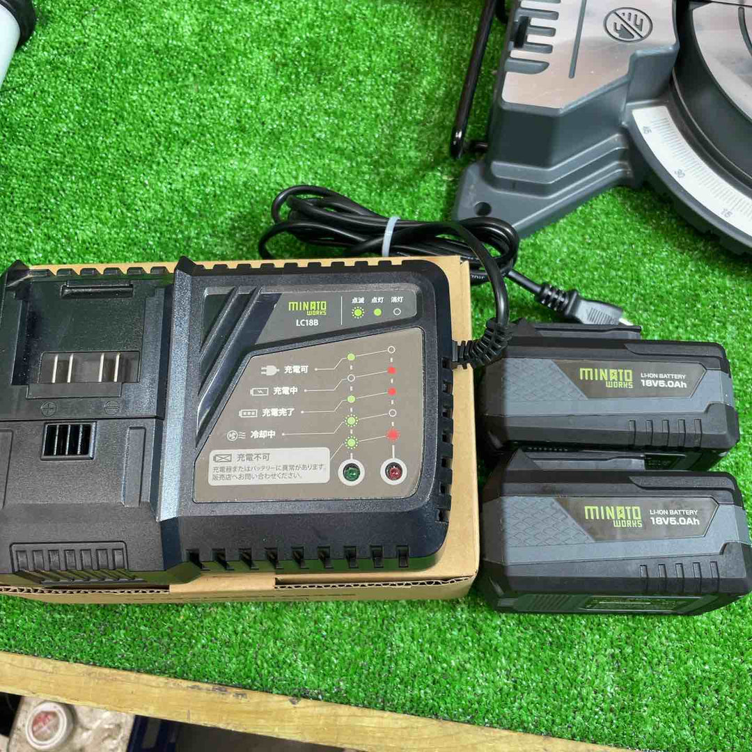 ミナト電機工業 ミナトワークス 充電式卓上スライド丸ノコ TS-1810 バッテリー・充電器付き【桶川店】