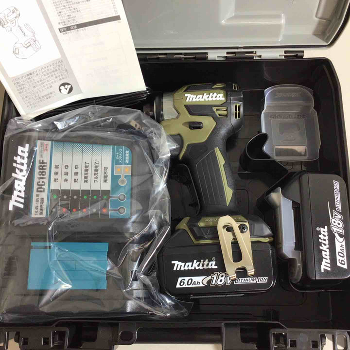 【未使用品】★純正バッテリー2個&充電器付き フルセット★マキタ(makita) コードレスインパクトドライバー TD173DRGXO オリーブ【戸田店】
