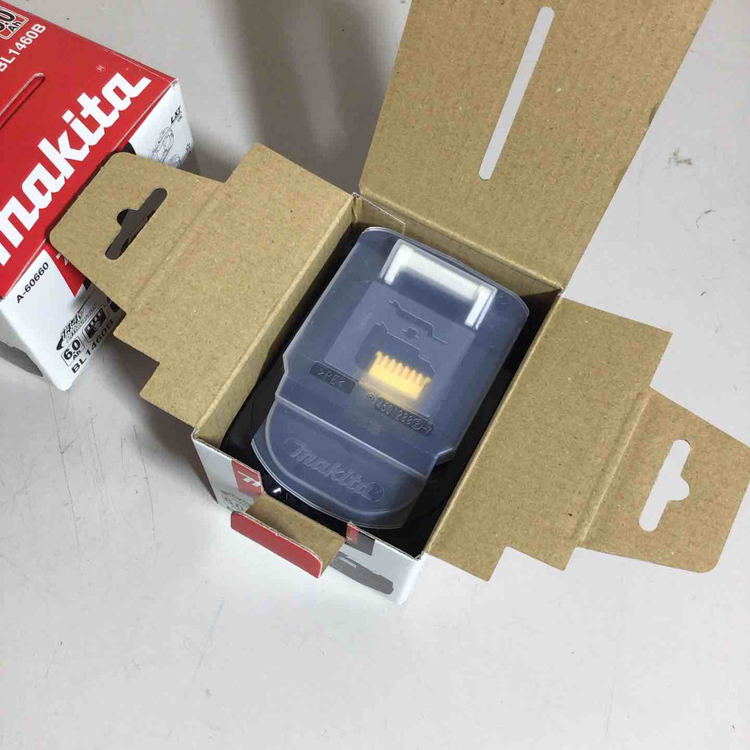 【未使用品】 純正 マキタ makita リチウムイオンバッテリー 14.4V/6.0Ah BL1460B 2個 バッテリー 純正品 14.4V 【戸田店】