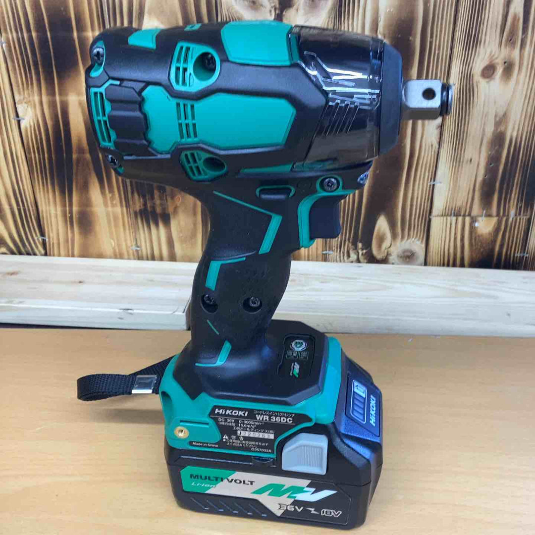 ハイコーキ(HIKOKI ※旧:日立工機) コードレスインパクトレンチ WR36DC(2XP)ボルト ナット 締め 緩め 大型ボルト タイヤ交換 ホイール ナット 鉄骨 配管 支持ボルト 足場 修理 メンテナンス 【越谷店】