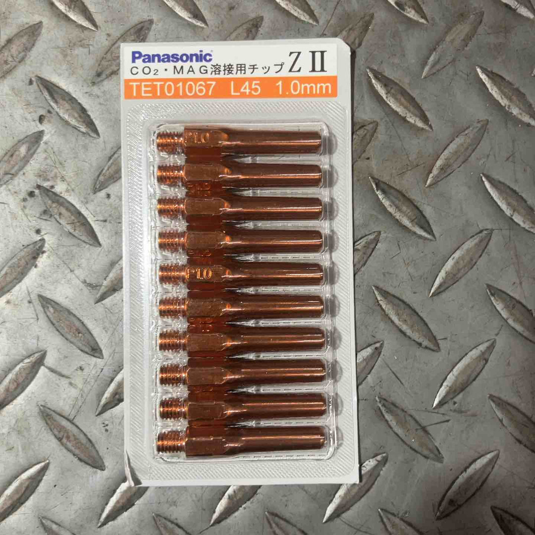 Panasonic パナソニック CO2・MAG溶接用チップ L45 1.0mm TET01067 ZⅡ 100個入り【草加店】
