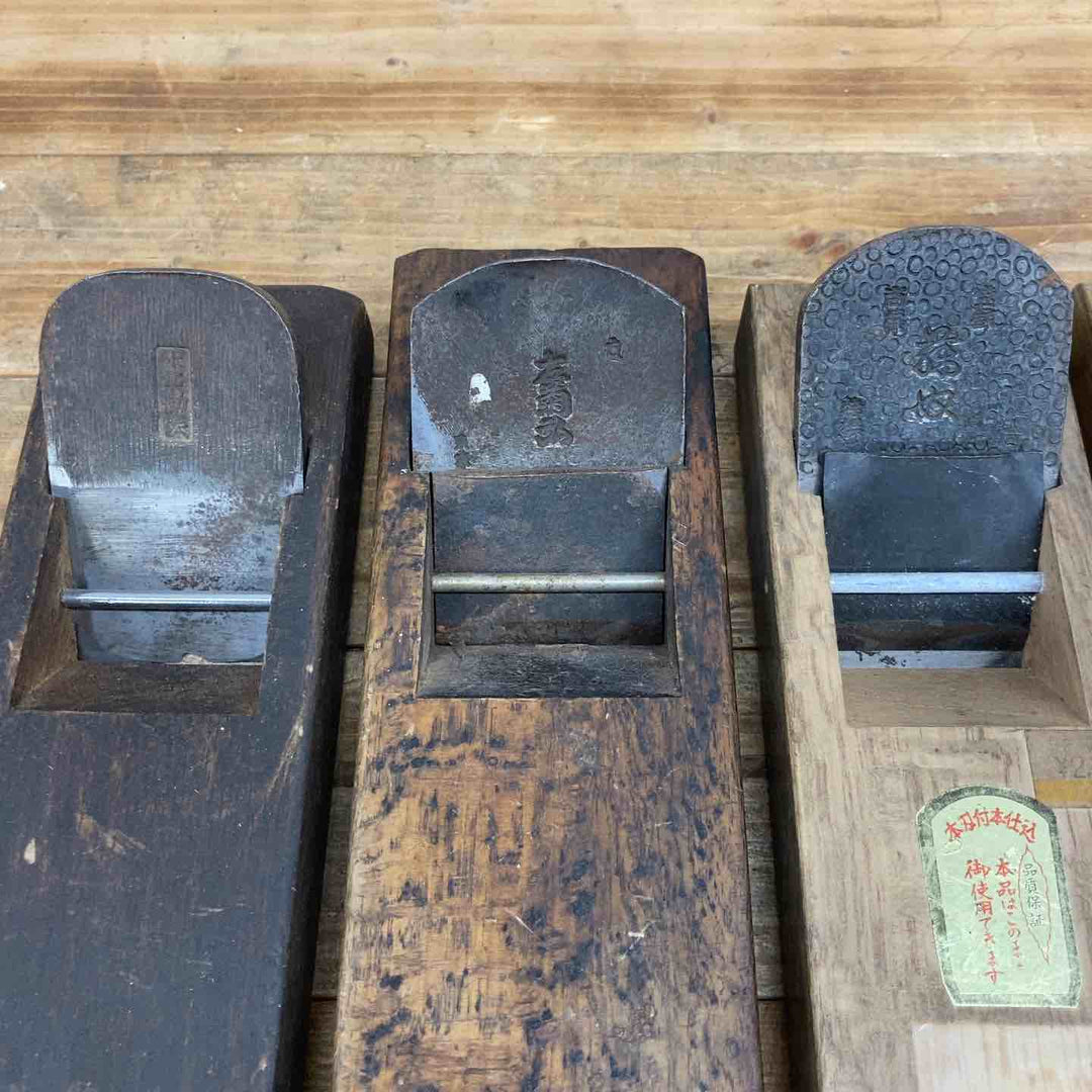 【中古品】 左菊弘・寛寿・勘次・弥太郎・藤奴 鉋5点セット  鉋 かんな カンナ 和工具 大工道具 鑿 のみ 鋸 のこ 【東大和店】