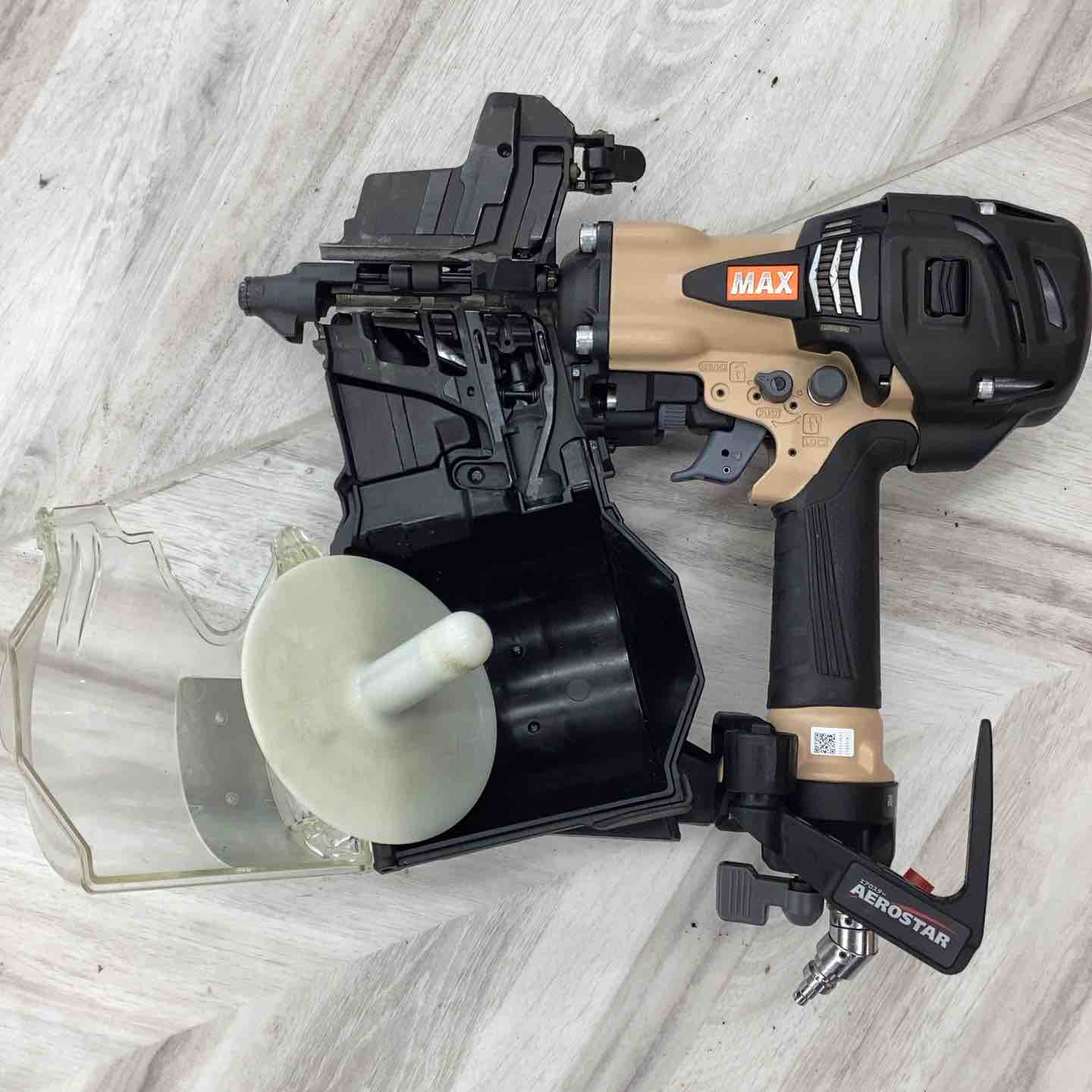 ☆マックス(MAX) 高圧エア釘打ち機 HN-90N6(D)_サンドベージュ【越谷店